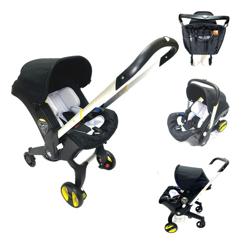 Carriola Para Bebé Starkids Polux Convertible - Negro Star