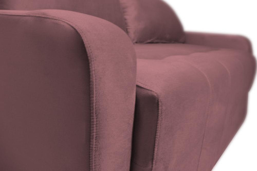 Sofá Cama Para Sala De Estar Amora New Veludo Matrix Cor Rose