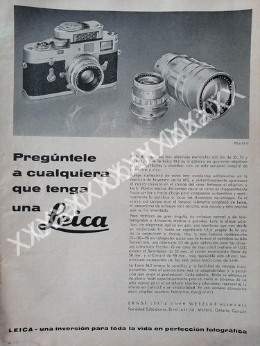Cartel Retro Camaras Fotograficas Leica M2 1961 /589