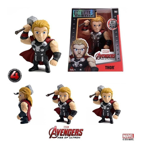 Figura De Acción Thor Avengers Marvel 10 Cm Metal Die Cast