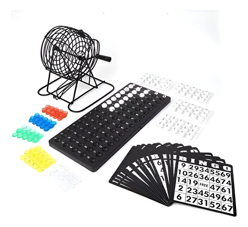 Set De Bingo Lota: Juego Completo Con Tombola, Fichas Y Pelo