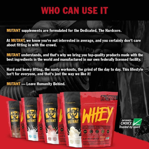 Imagen 4 de 6 de Proteina Mutant Whey 5 Libras Varios Sabores