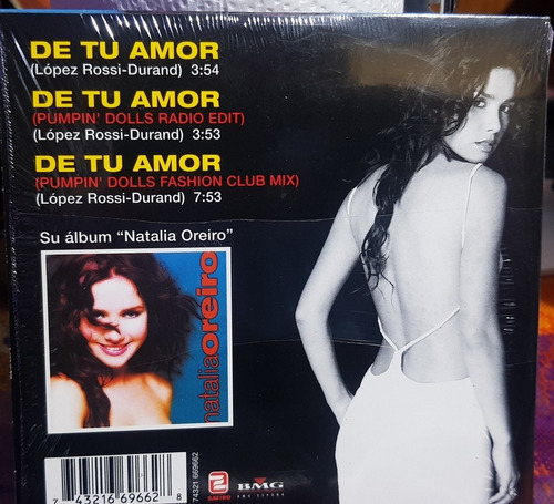Natalia Oreiro Cd Single De Tu Amor Remixes