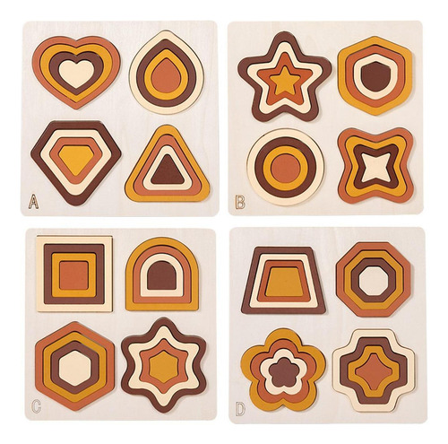 Rompecabezas De Forma Bloques De Forma De Forma De Estilo D