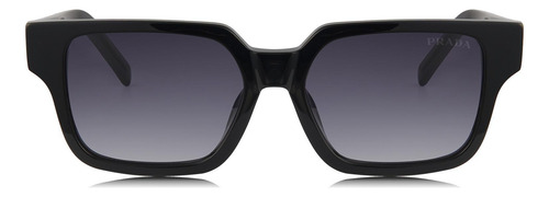 Prada Spr 03zs 1ab-06t Square Shape Black Silver (Usado)