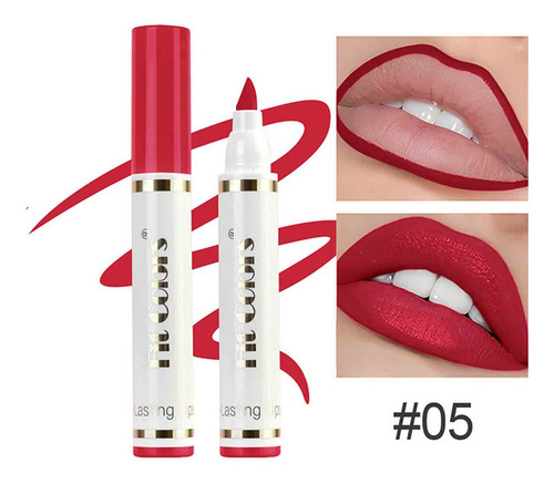 Marcador De Lápiz Labial De 6 Colores, Dos En Uno, Delineado