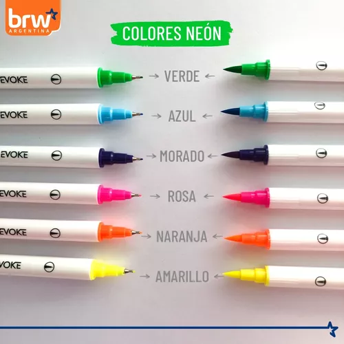 Kit De Lettering Intermedio Brw Manual Brush Pen Water Brush