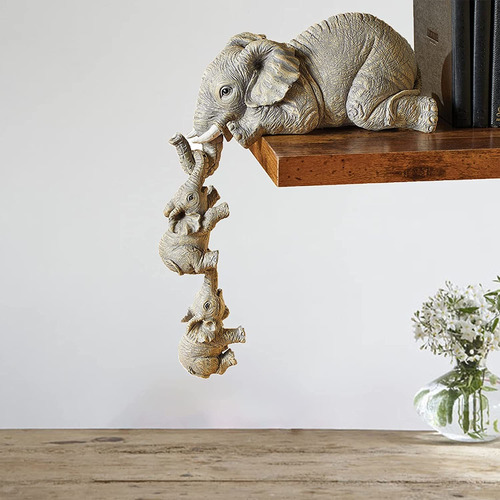 Figura De Elefante Lindo Escultura De Resina