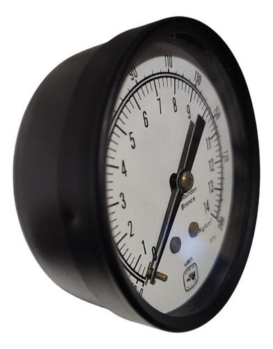 Manómetro Surex Carátula 2 1/2 Post. 1/4 Rango 14 Kgcm2