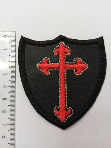 Parche Aplique Aplica Bordado Cruz Escudo Templario 7,5cmx1