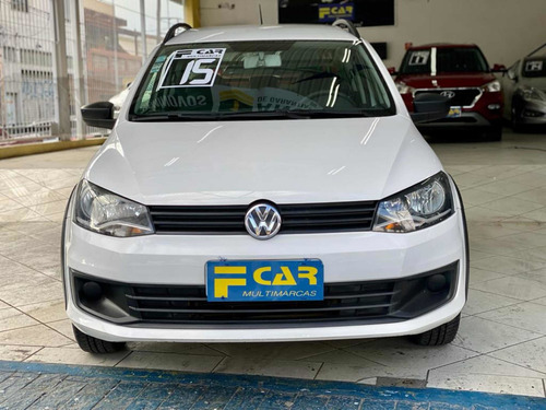 Imagem 3 de 14 de Vw Saveiro Cabine Dupla Trendline 1.6 2015 Completo
