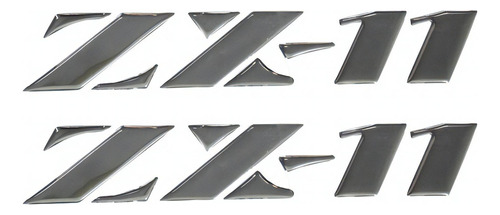 Adesivos Emblemas Compativel Kawasaki Zx-11 3d Cromado Re10 Cor Kawasaki Zx-11- Cromado