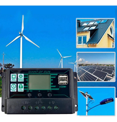 2x20-60a Mppt Pwm Panel Solar Regulador De Batería