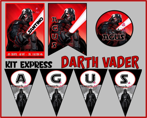Kit Imprimible Express Personalizado- Darth Vader