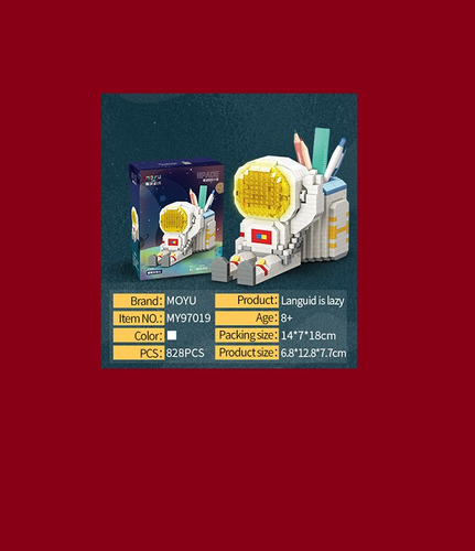 Juguete Creativo De Microbloques Astronauta Sentado
