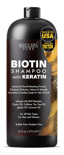 Shampoo Soulspa Pure Biotina Com Queratina Anti-adelgaçante