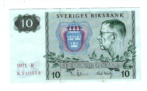Suecia - Billete 10 Kronor 1971 - K510558
