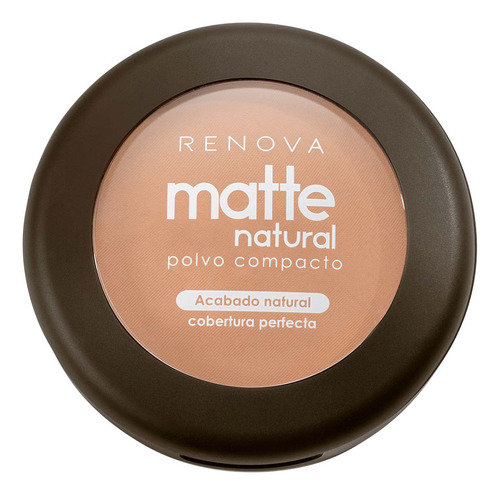 Maquillaje En Polvo Compacto Renova Matte Natural Beige Miel Cara 10.5g