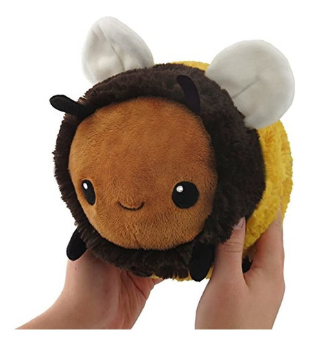 Squirhable Fuzzy Bumblebee Plush, Amarillo - Negro, Mini 7