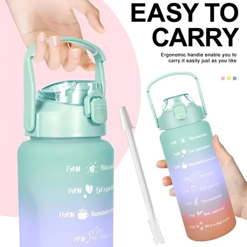 Kit Botellas De Agua Deportiva X3 Celeste