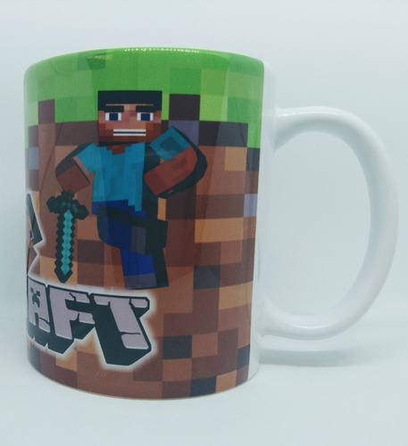 Caneca Em Porcelana Do Jogo / Game Minecraft