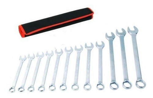Juego Llave Combinada Punta Corona Con Paño 12 Pcs