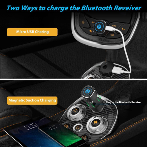 Receptor Bluetooth Para Coche, Adaptador De Audio Auxiliar B