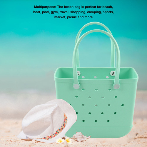 Bolso De Playa De Goma Verde Para Mujer A Prueba De Agua