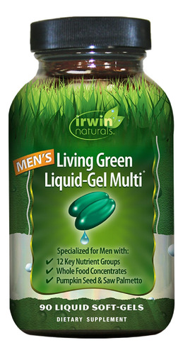Gel Líquido Living Green De Irwin Naturals Para Hombre, 70 E