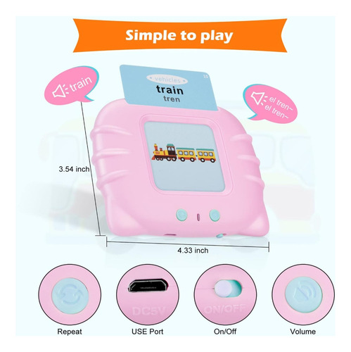X Mini Portátil Educativo Interactivo For Niños En Inglés