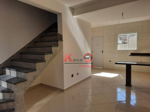 Imagem 1 de 30 de Sobrado Novo À Venda Em Condomínio Fechado Com 2 Dormitórios, Quintal E Garagem Em São Vicente/sp. Por Apenas R$ 230.000,00. Aceita Financiamento! - So0557