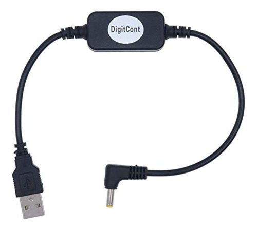 Digitcont Cable De Alimentacion Usb 5v A Dc 12v 4 Mm X 1,7