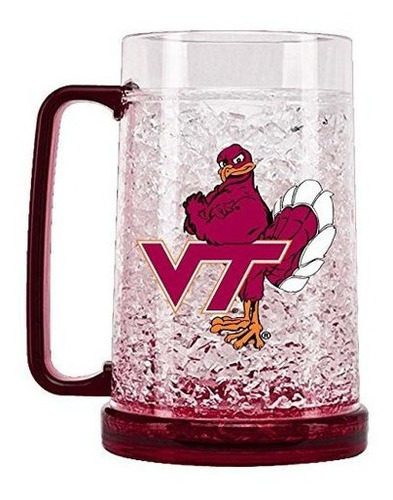 Taza Ncaa Virginia Tech Hokies 16oz Congelador De Cristal