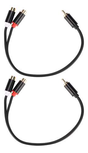 Cable Divisor Rca, 2 Unidades, 1 Macho A 2 Hembras Estéreo,