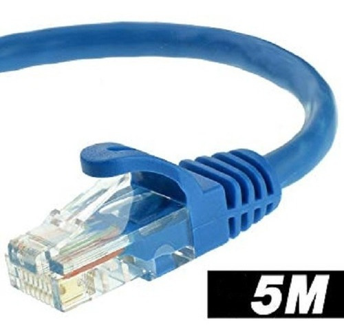 Imagen 1 de 1 de Cable Rj45 Utp 5 Metros Cat5e Certificado 24awg De Interior