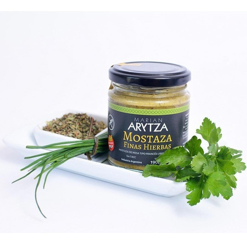 Mostaza Gourmet Arytza Finas Hierbas - 100% Natural Sin Tacc