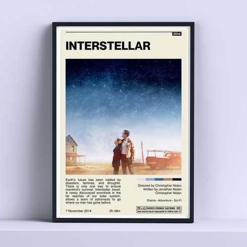 Cuadro Interstellar Movie Decorativo 30x40cm List P Colgar