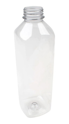 10 Garrafas 1 Litro Pet Quadrada Transparente Suco/leite