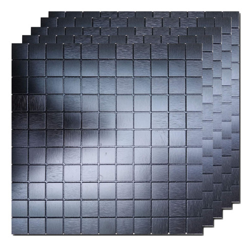 5 Hoja Autoadhesiva Mosaico Aluminio Para Despegar Azulejo X