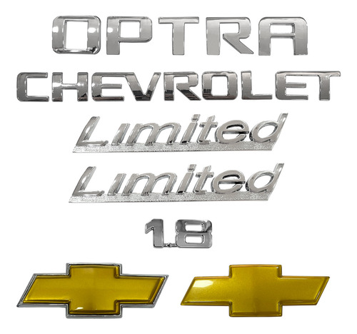 Kit De Emblemas Optra Limited 1.8 (7 Piezas) 