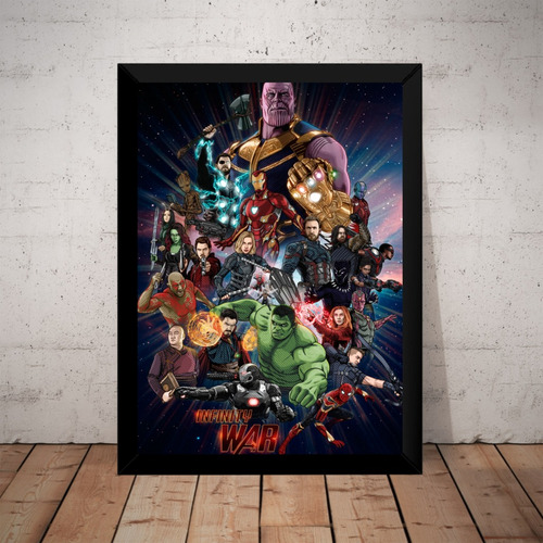 Quadro Vingadores Guerra Infinita Arte Avengers Infinity War