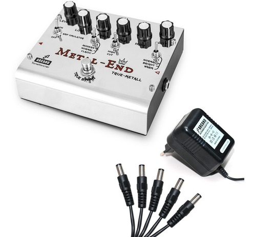 Pedal De Efeito Arcano True-metall + Fonte Arc-adp9v