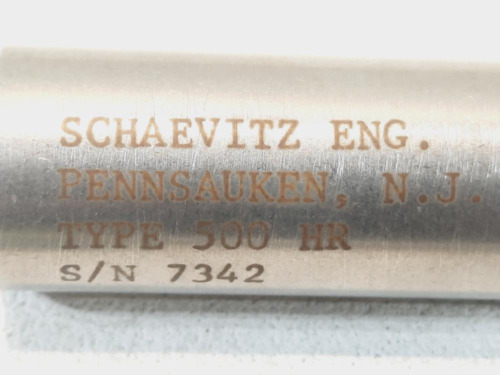Schaevitz Linear Displacement Sensor 02560394-00 Hr 500 Ttv