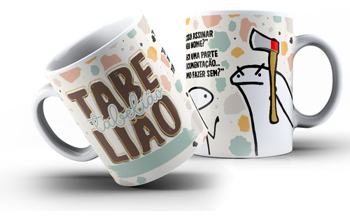 Caneca 325ml Porcelana Profissão Flork! Cor Tabelião