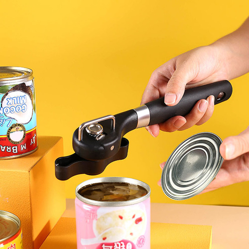 Abridor De Latas Manual De Acero Inoxidable Con Borde Liso