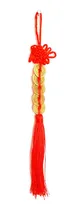 Comprar Colgante 5 Monedas Chinas Feng Shui Hilo Rojo