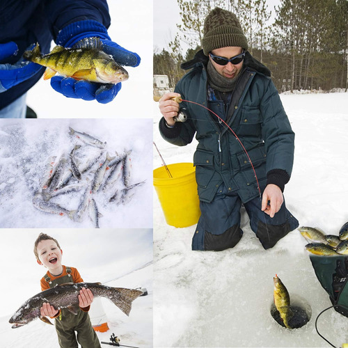 Señuelos De Pesca En Hielo Con 3 Ganchos Afilados, Cebos De
