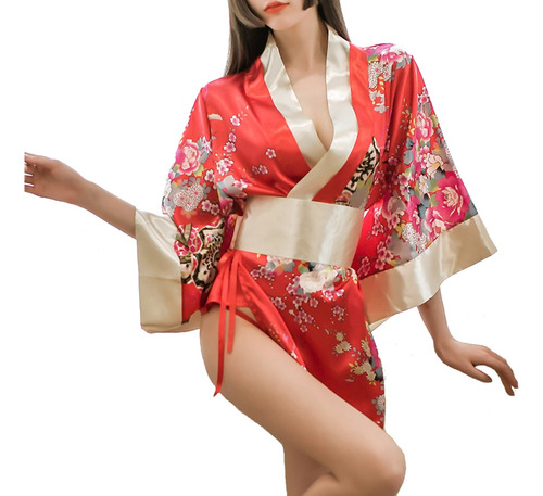Camisón Retro De Mujer Kimono Japonés