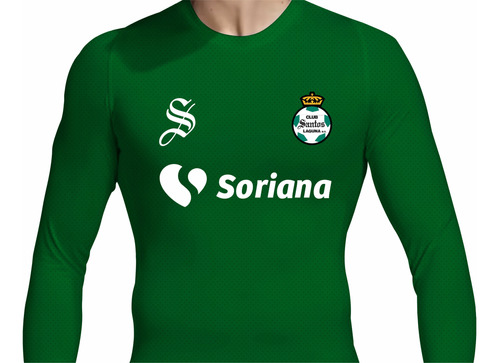 Playera Deportiva Santos Laguna Manga Larga Todas Las Tallas