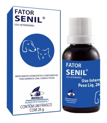 Sistema De Terapia Arenales Fator Senil Pet 26g Cães E Gatos